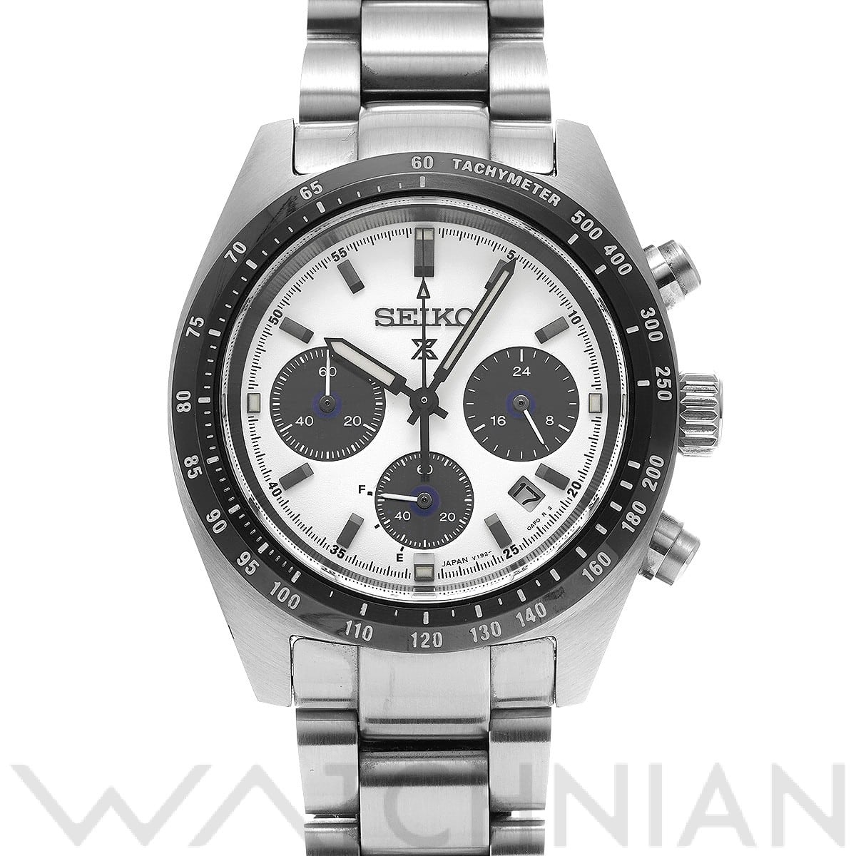 セイコー / SEIKO プロスペックス スピードタイマー ソーラー SBDL085 ホワイト/ブラック メンズ 時計 【中古】【wristwatch】