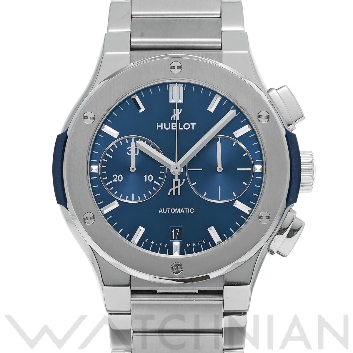 ウブロ / HUBLOT クラシックフュージョン クロノグラフ チタニウム ブルー ブレスレット 520.NX.7170.NX ブルー メンズ 時計 【中古】【wristwatch】
