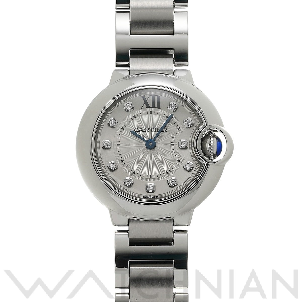 カルティエ / CARTIER バロンブルー ドゥ カルティエ 28mm WE902073 シルバー/ダイヤモンド レディース 時計 【中古】【wristwatch】