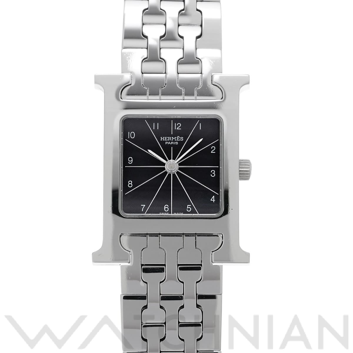 エルメス Hウォッチ HH1.210 ブラック レディース 時計 【中古】【wristwatch】