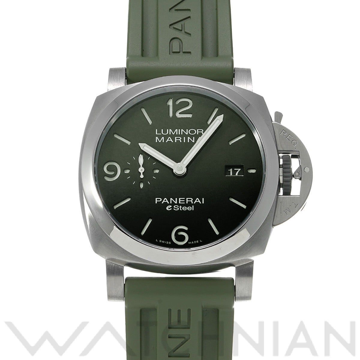 パネライ / PANERAI ルミノールマリーナ eスチール エメラルドグリーン PAM01356 グリーン メンズ 時計 【中古】【wristwatch】