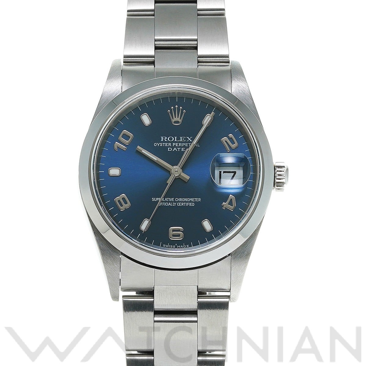 ロレックス オイスターパーペチュアル デイト 15200 ブルー メンズ 時計 【中古】【wristwatch】