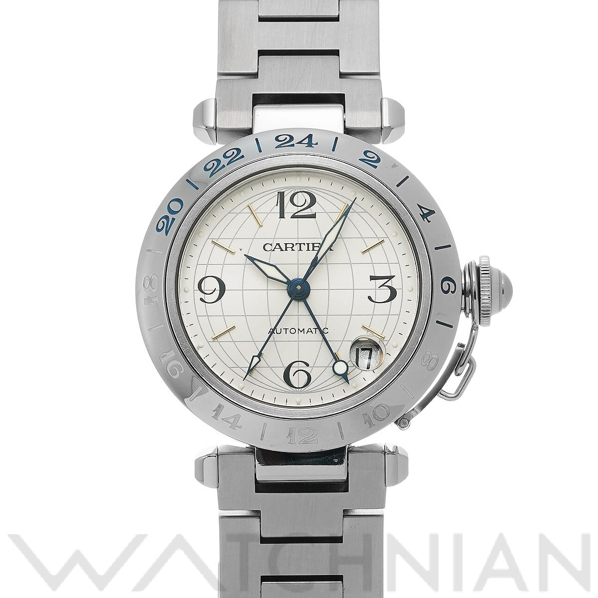 カルティエ / CARTIER パシャC メリディアン GMT W31029M7 シルバー ユニセックス 時計 【中古】【wristwatch】