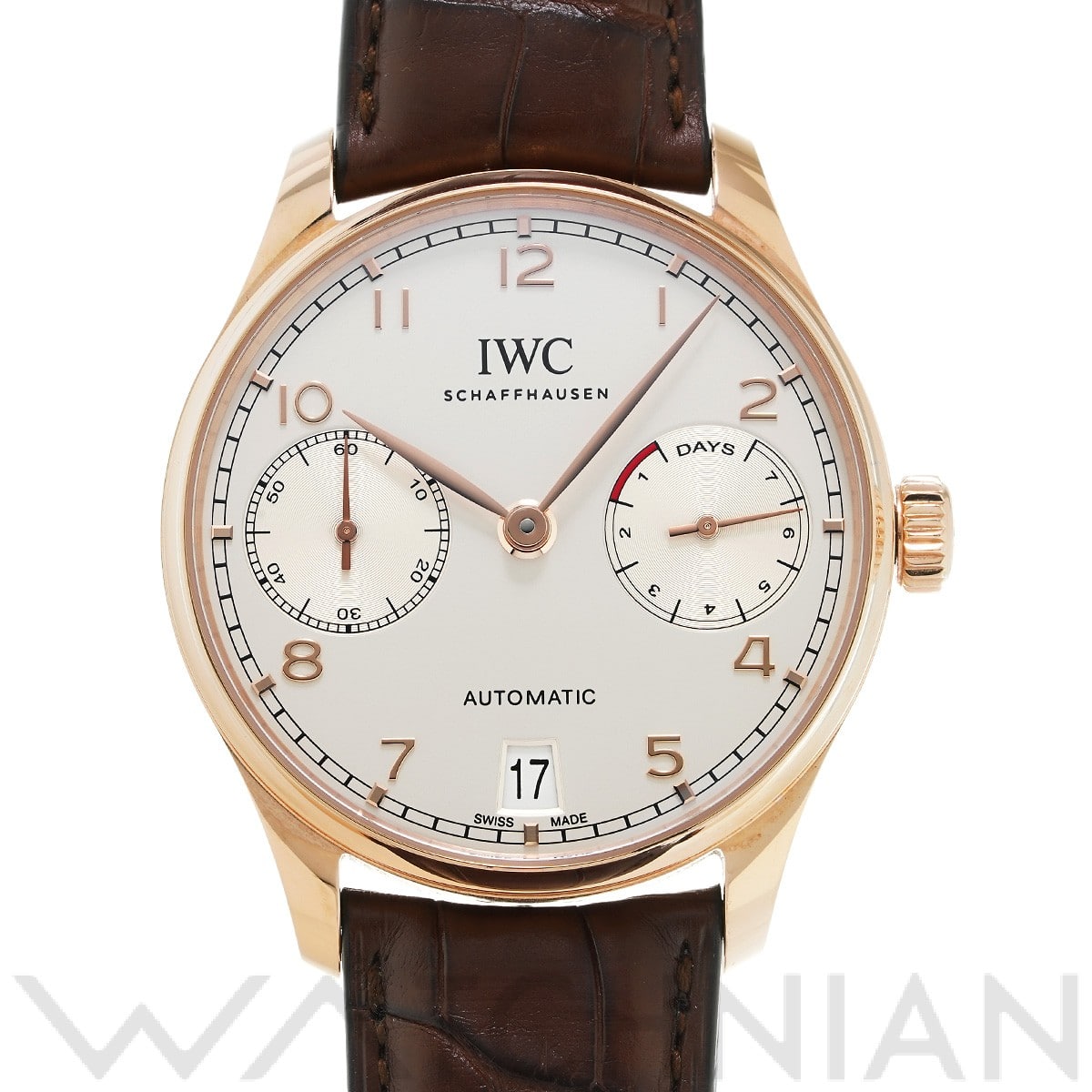 IWC ポルトギーゼ オートマティック 7デイズ IW500701 シルバー メンズ 時計 【中古】【wristwatch】