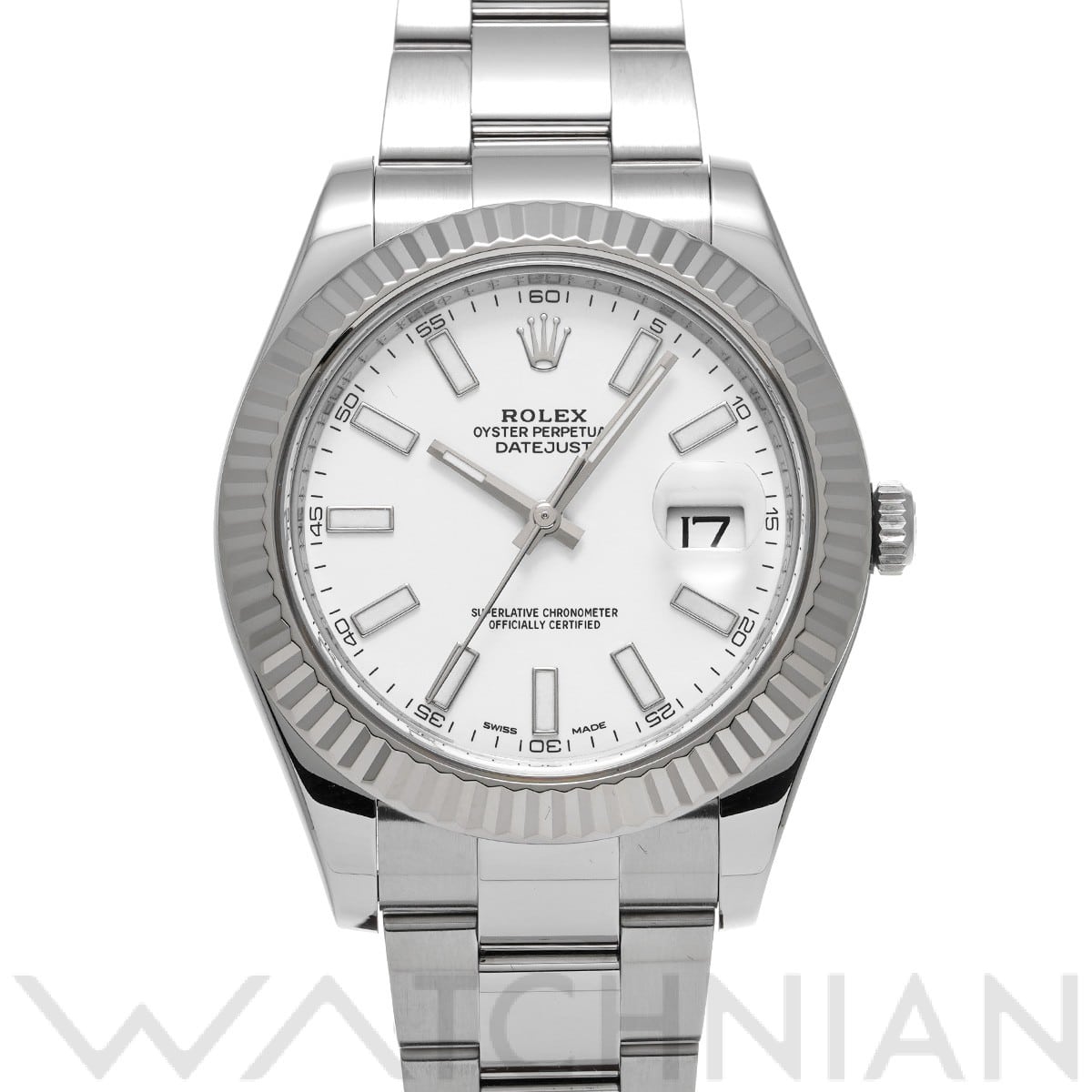 ロレックス デイトジャスト II 116334 ホワイト メンズ 時計 【中古】【wristwatch】