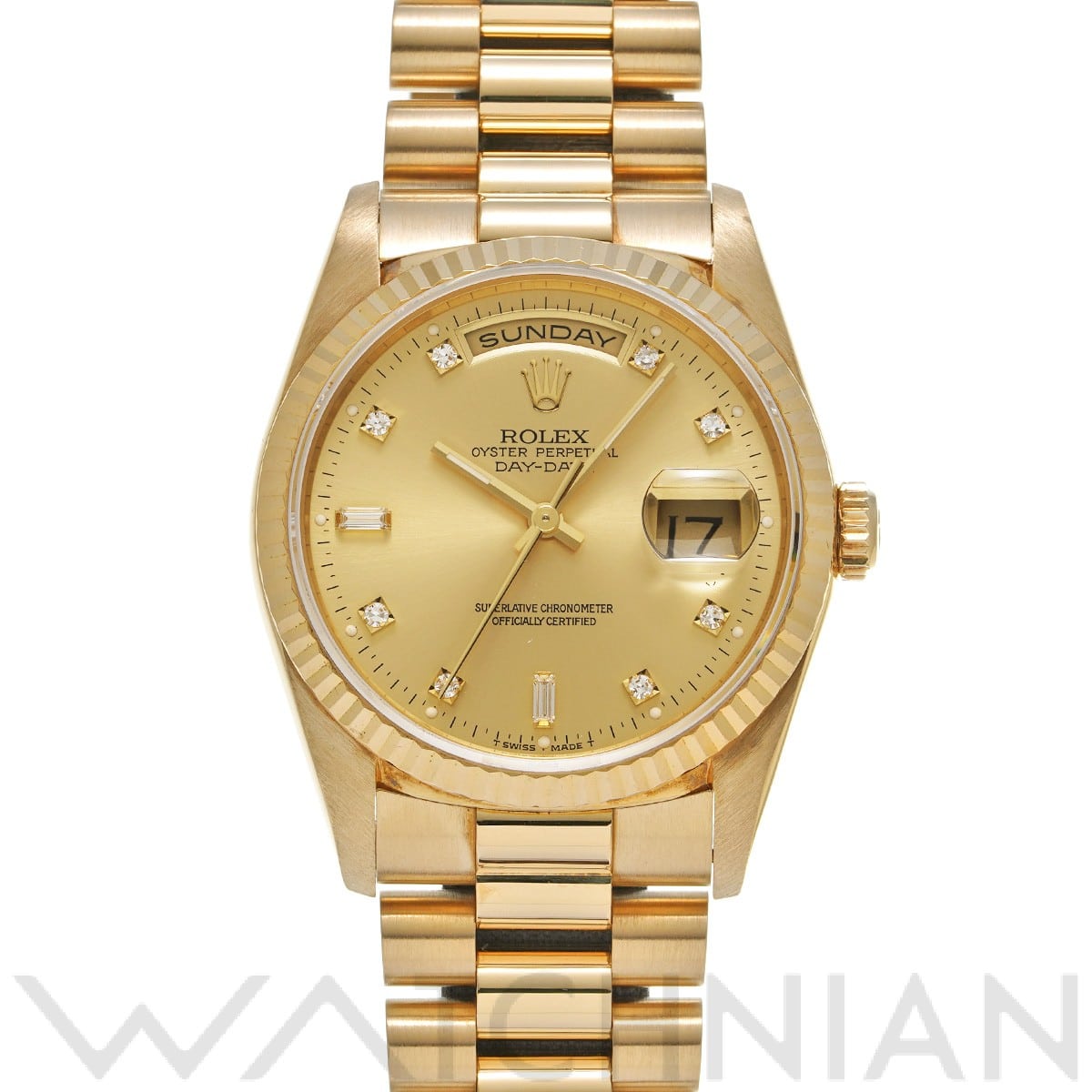 ロレックス デイデイト 18238A シャンパン/ダイヤモンド メンズ 時計 【中古】【wristwatch】