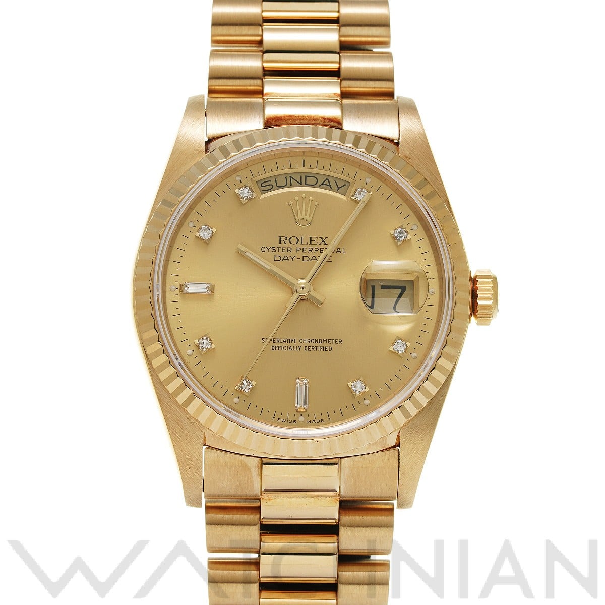 ロレックス デイデイト 18038A シャンパン/ダイヤモンド メンズ 時計 【中古】【wristwatch】