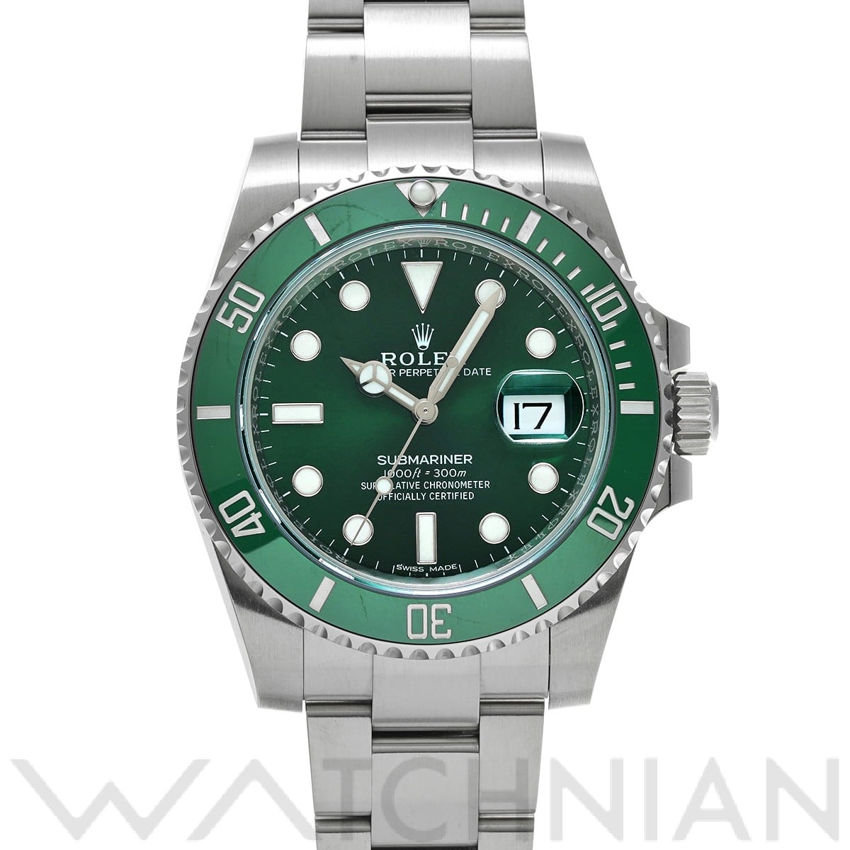 ロレックス サブマリーナ デイト 116610LV グリーン メンズ 時計 【中古】【wristwatch】