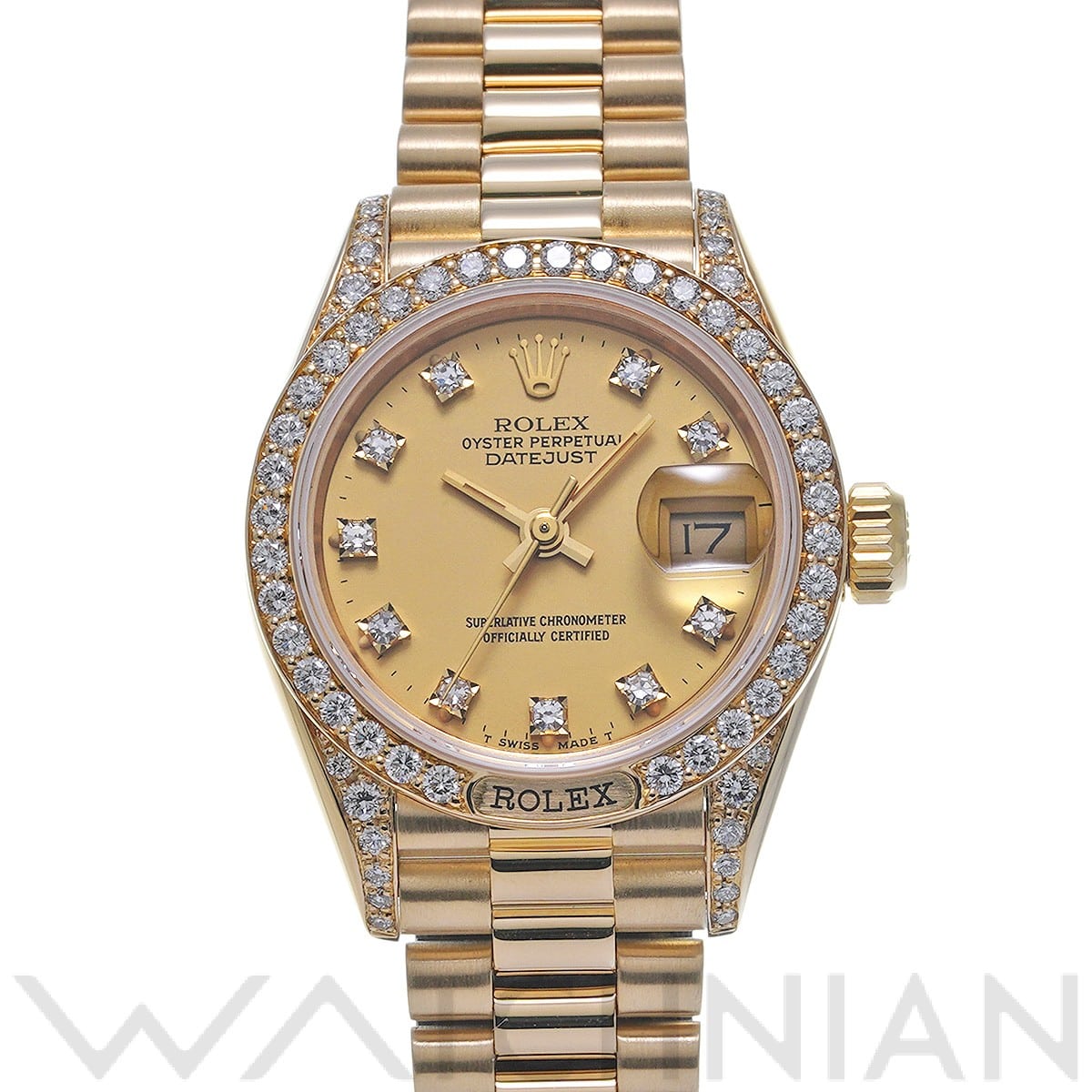 ロレックス / ROLEX デイトジャスト 69158G シャンパン/ダイヤモンド レディース 時計 【中古】【wristwatch】