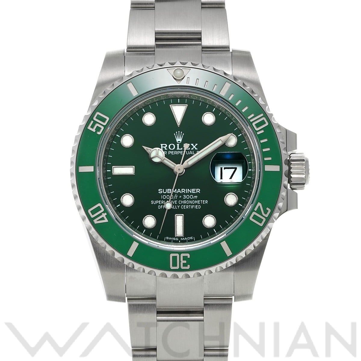 ロレックス サブマリーナ デイト 116610LV グリーン メンズ 時計 【中古】【wristwatch】