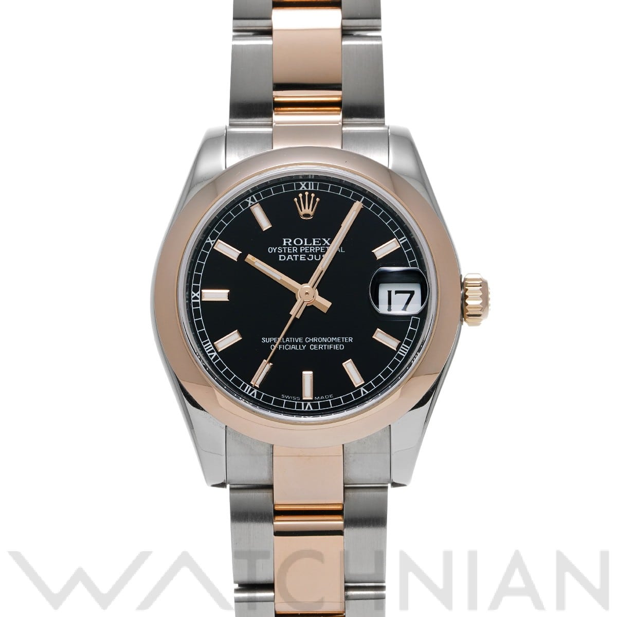 ロレックス デイトジャスト 31 178241 ブラック ユニセックス 時計 【中古】【wristwatch】