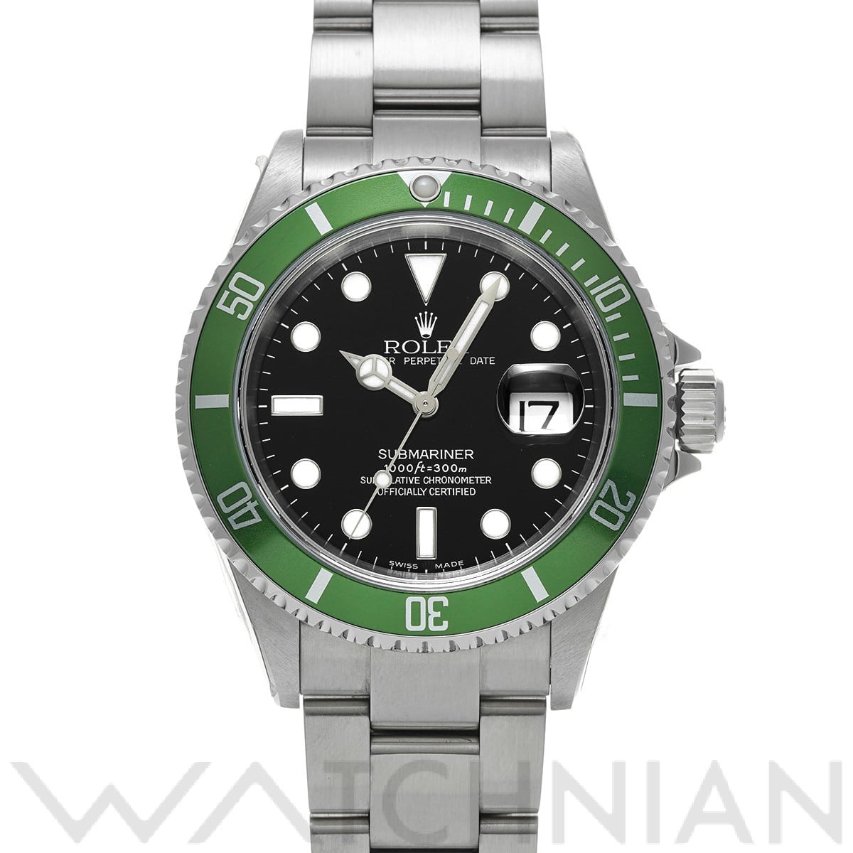 ロレックス サブマリーナ デイト 16610LV グリーン メンズ 時計 【中古】【wristwatch】