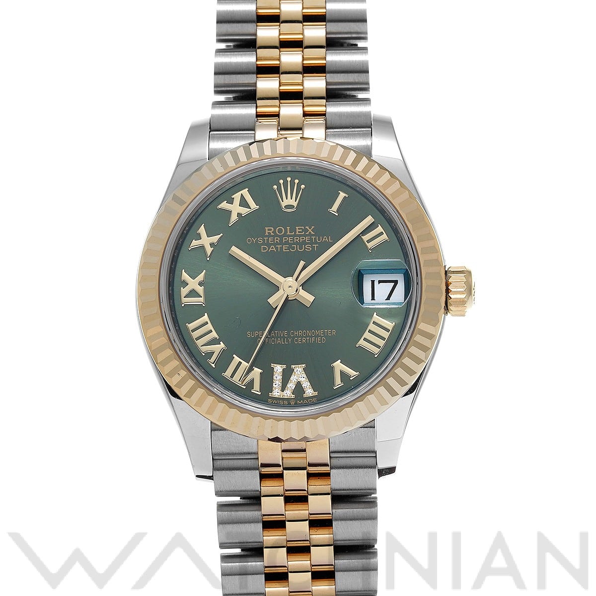 ロレックス デイトジャスト 31 278273 オリーブグリーン/ダイヤモンド ユニセックス 時計 【中古】【wristwatch】