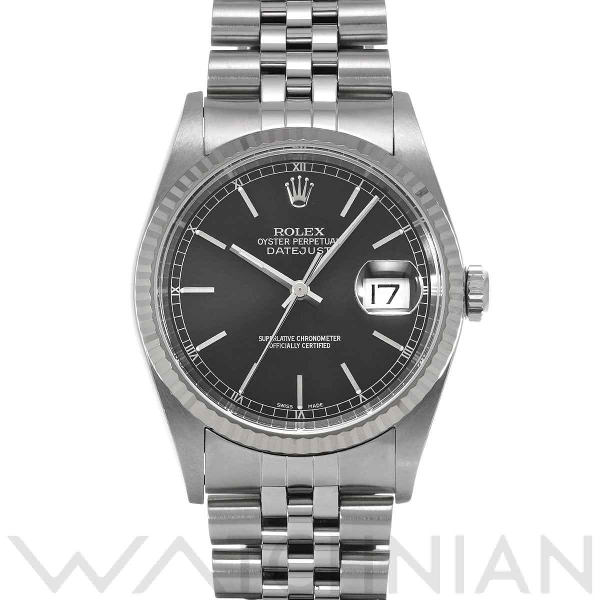 ロレックス デイトジャスト 16234 ブラック メンズ 時計 【中古】【wristwatch】