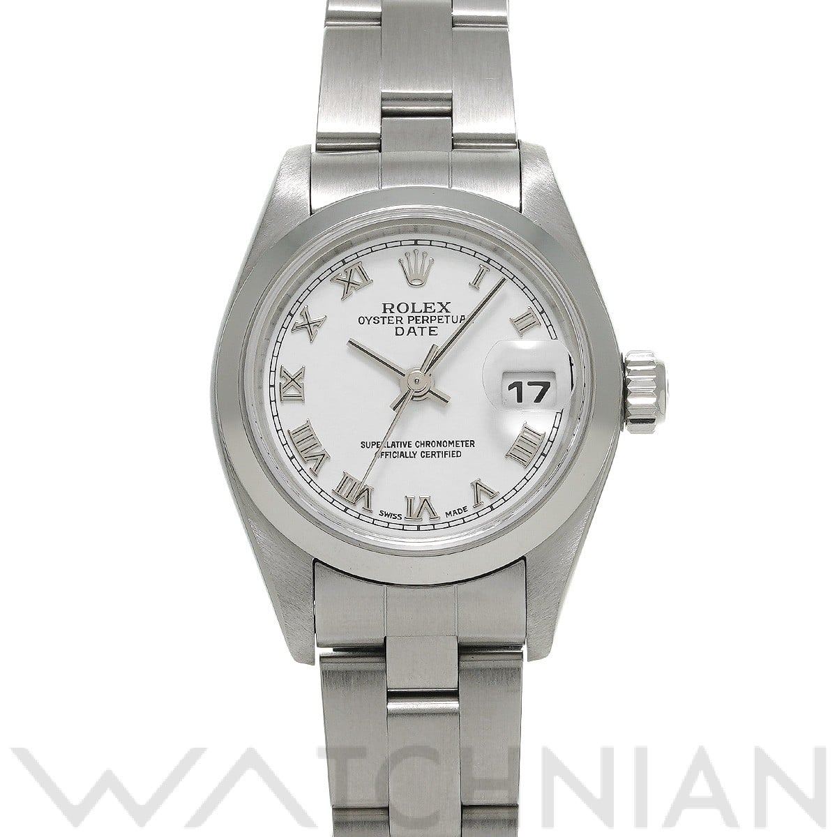 ロレックス オイスターパーペチュアル デイト 79160 ホワイト レディース 時計 【中古】【wristwatch】