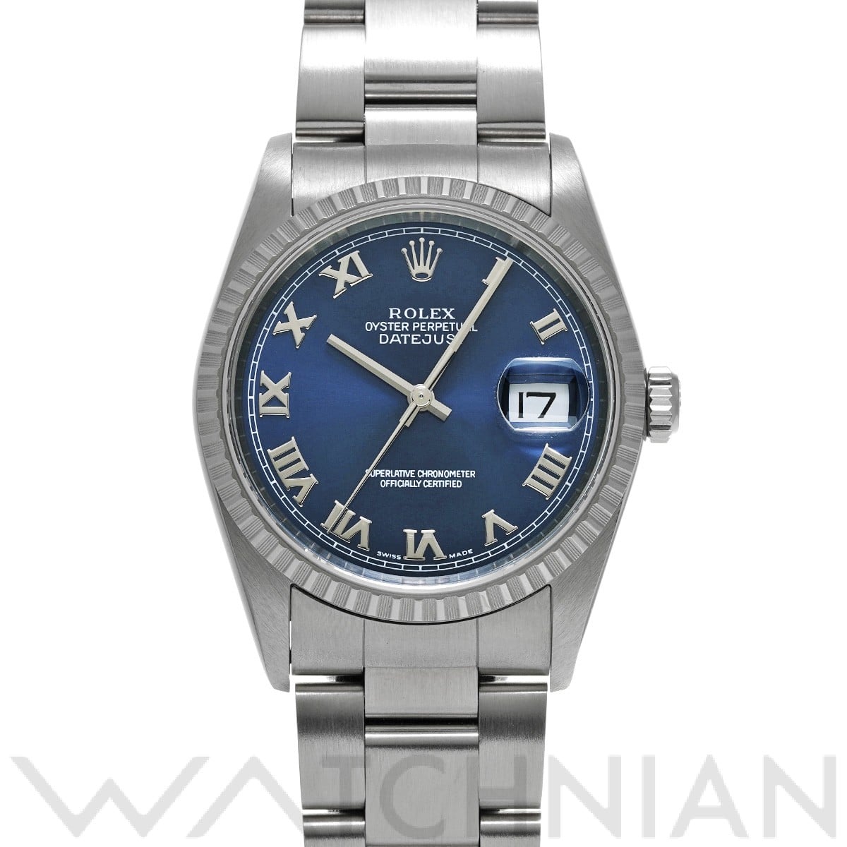 ロレックス デイトジャスト 16220 ブルー メンズ 時計 【中古】【wristwatch】