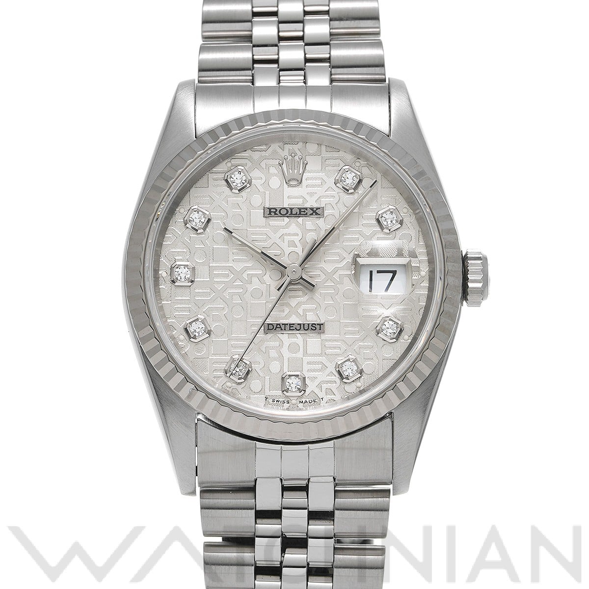 ロレックス デイトジャスト 16234G シルバーコンピュータ/ダイヤモンド メンズ 時計 【中古】【wristwatch】