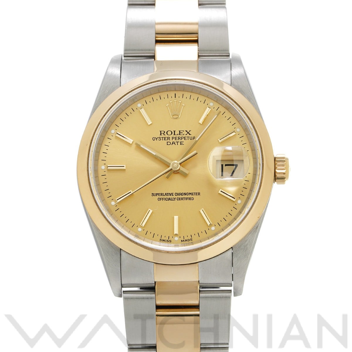 ロレックス / ROLEX オイスターパーペチュアル デイト 15203 シャンパン メンズ 時計 【中古】【wristwatch】