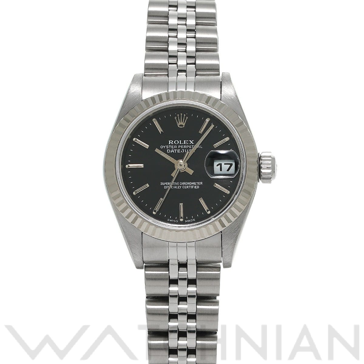 ロレックス デイトジャスト 79174 ブラック レディース 時計 【中古】【wristwatch】