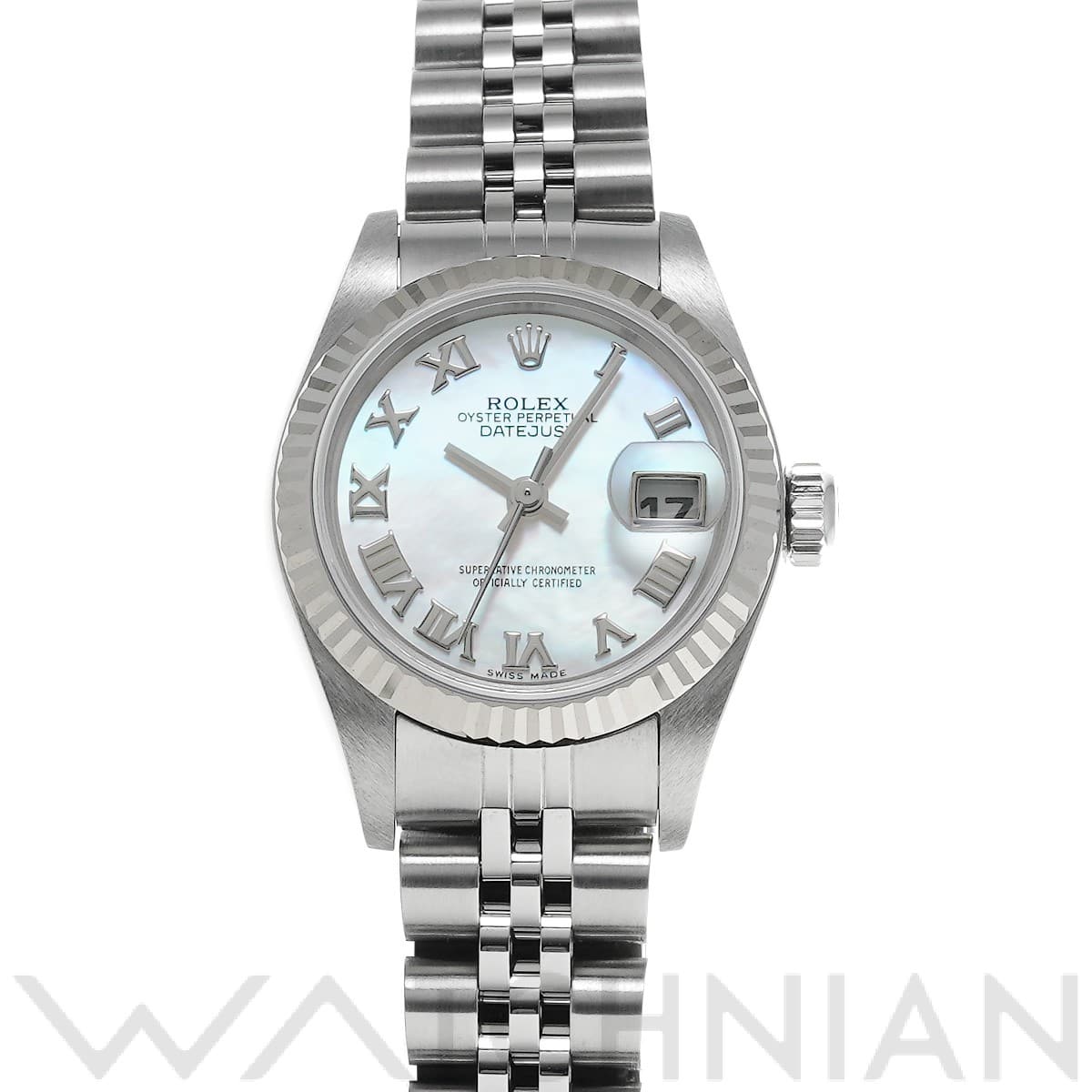 ロレックス デイトジャスト 79174NR ホワイトシェル レディース 時計 【中古】【wristwatch】