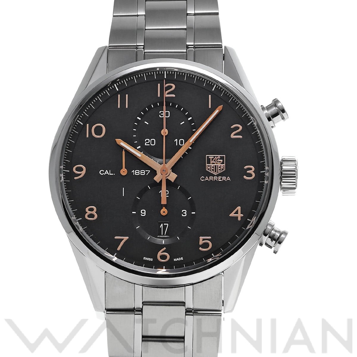 タグ ホイヤー / TAG HEUER カレラ キャリバー1887 クロノグラフ CAR2014.BA0796 ブラック メンズ 時計 【中古】【wristwatch】