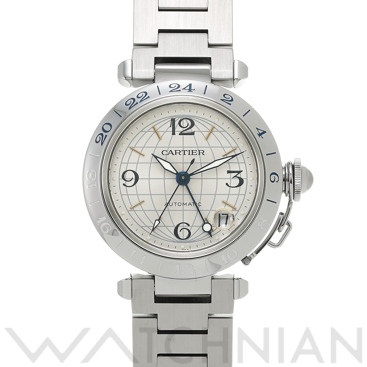カルティエ / CARTIER パシャC メリディアン GMT W31029M7 シルバー ユニセックス 時計 【中古】【wristwatch】