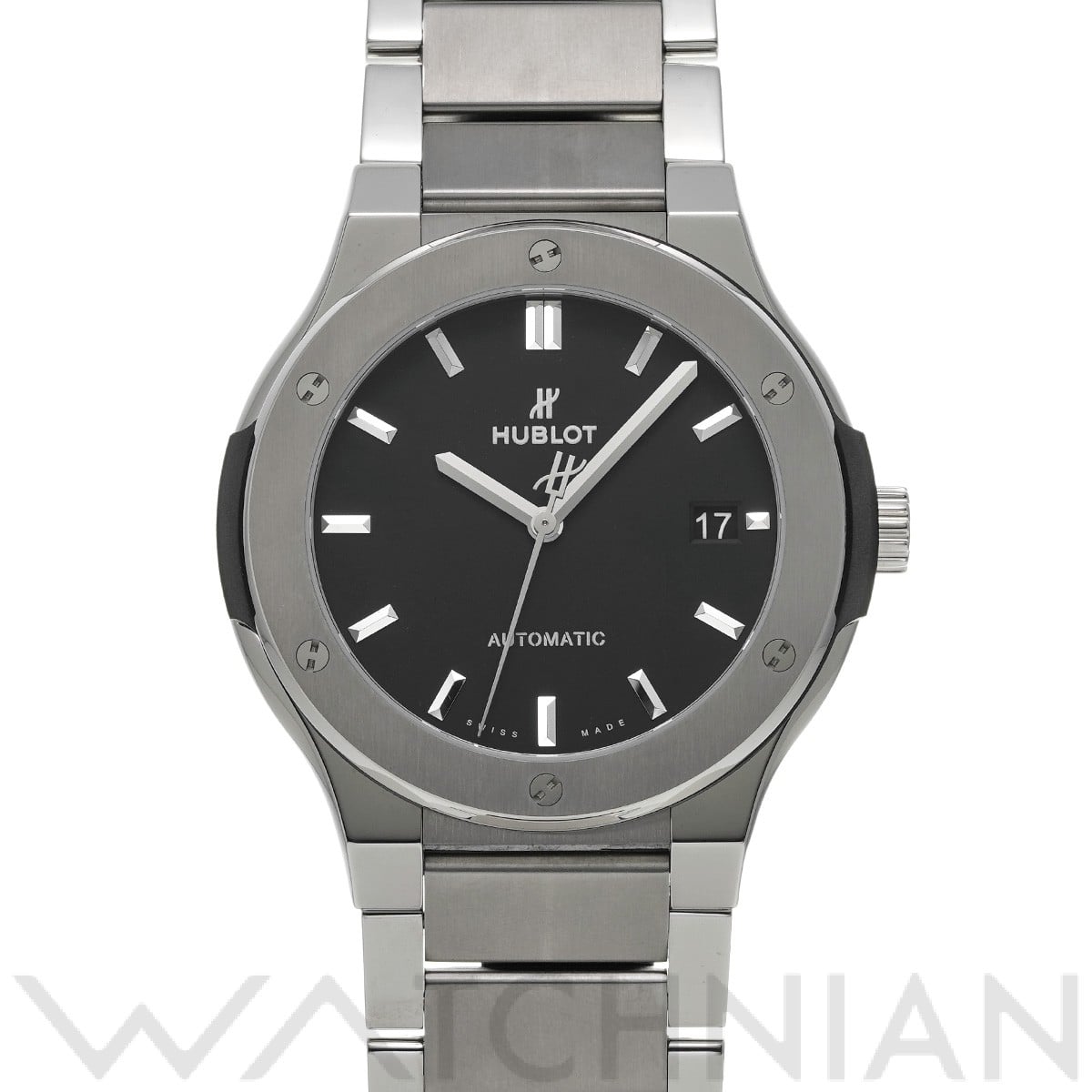 ウブロ / HUBLOT クラシックフュージョン チタニウム ブレスレット 510.NX.1170.NX ブラック メンズ 時計 【中古】【wristwatch】