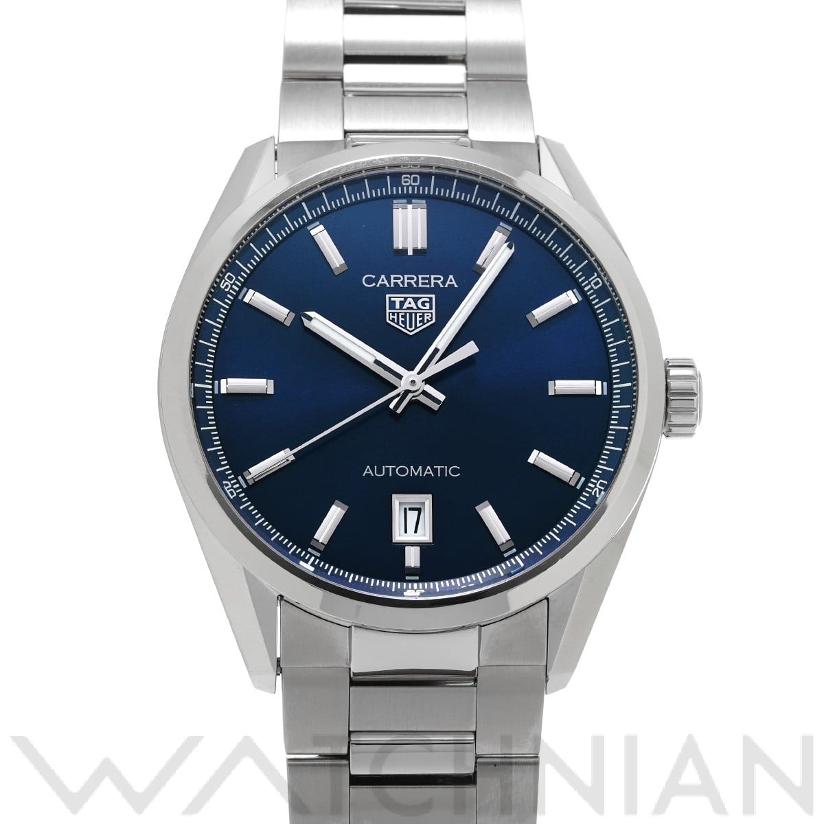タグ ホイヤー / TAG HEUER カレラ キャリバー5 デイト WBN2112.BA0639 ブルー メンズ 時計 【中古】【wristwatch】