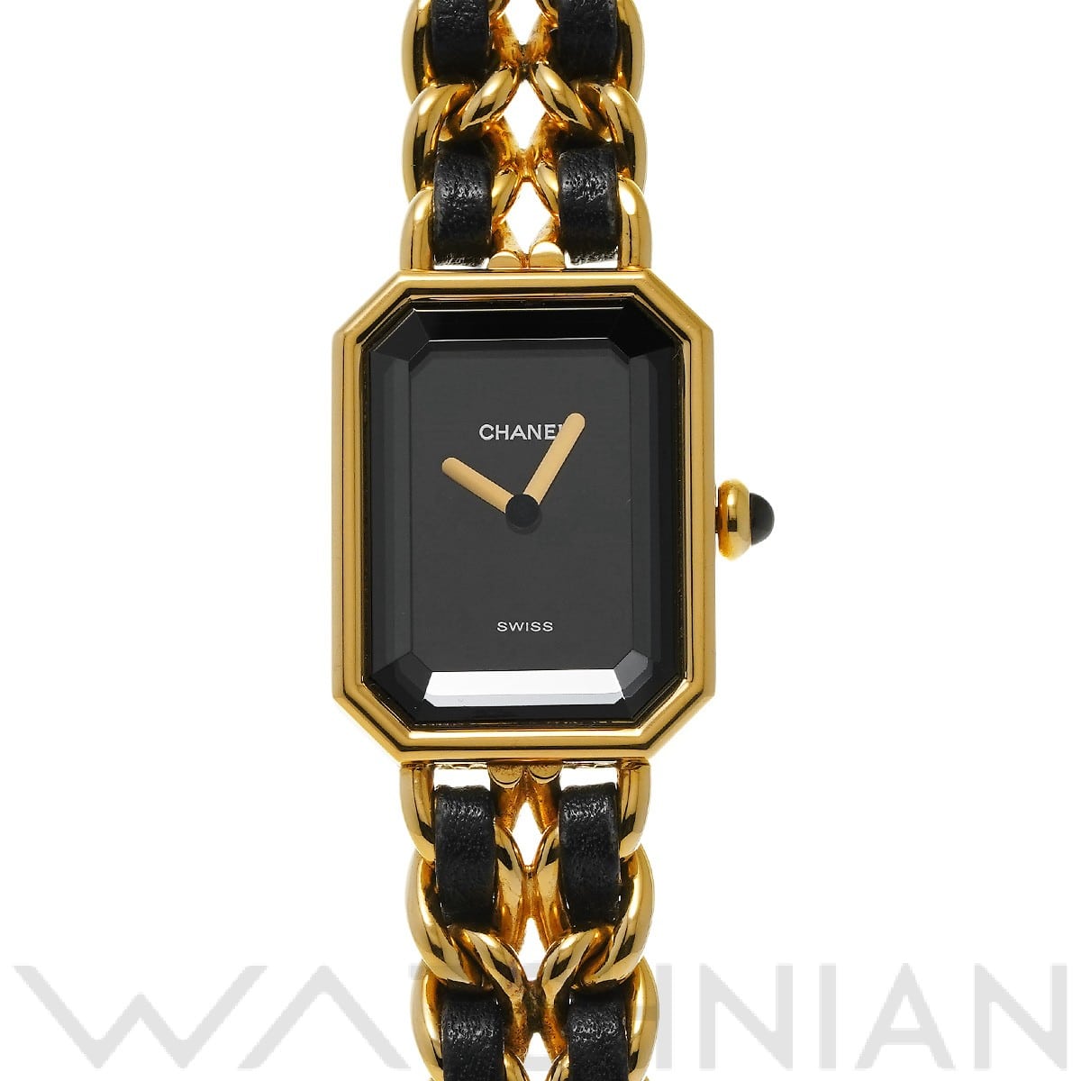 シャネル プルミエール L H0001 ブラック レディース 時計 【中古】【wristwatch】