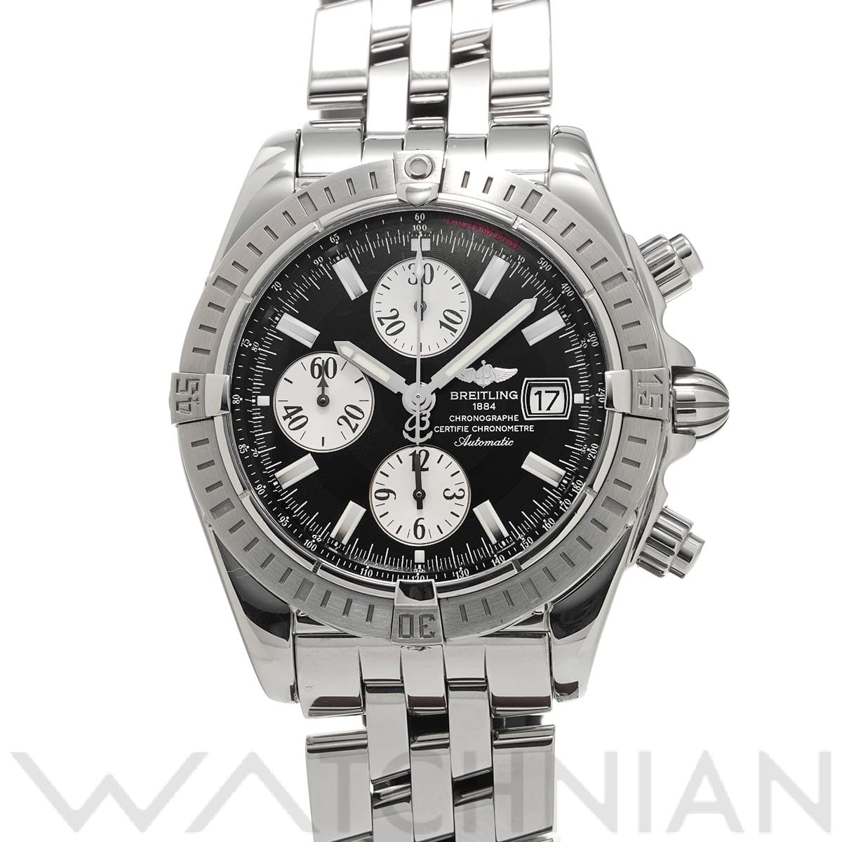 ブライトリング / BREITLING クロノマット エボリューション A156B19PA ブラック/シルバー メンズ 時計 【中古】【wristwatch】