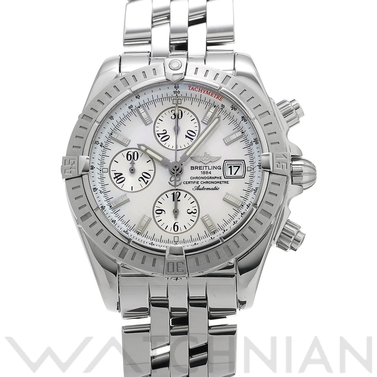 ブライトリング クロノマット エボリューション A156A69PA ホワイトシェル/シルバー メンズ 時計 【中古】【wristwatch】