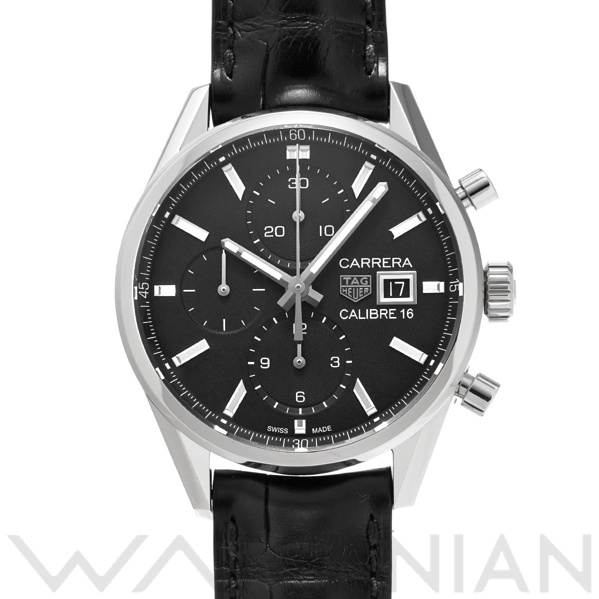 タグ ホイヤー / TAG HEUER カレラ キャリバー16 クロノグラフ CBK2110.FC6266 ブラック メンズ 時計 【中古】【wristwatch】