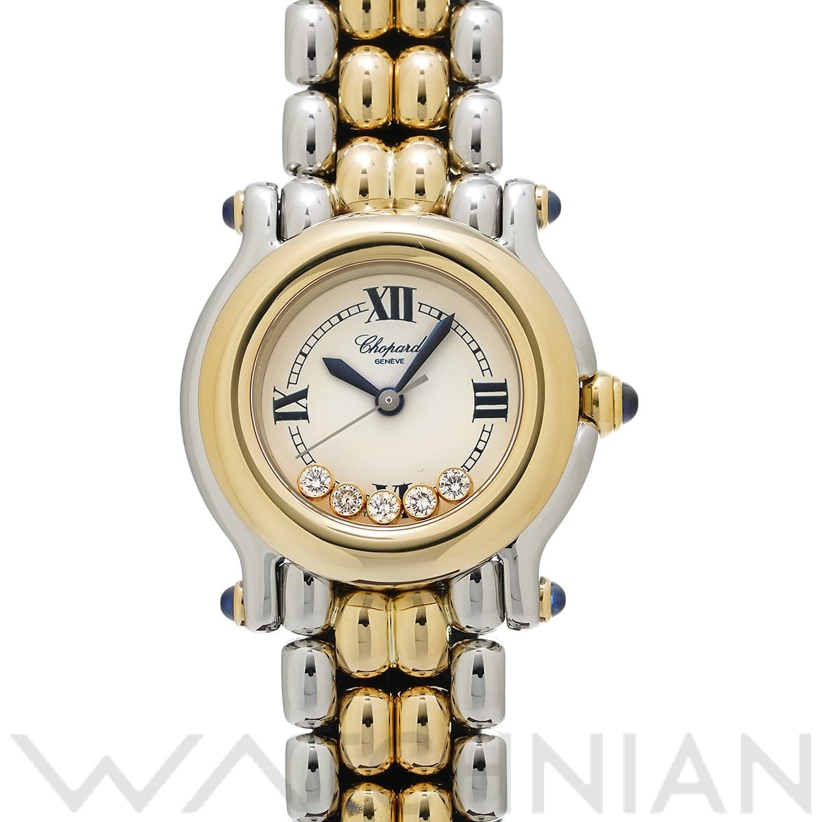 ショパール ハッピースポーツ 27/8251/23 ホワイト/ダイヤモンド レディース 時計 【中古】【wristwatch】