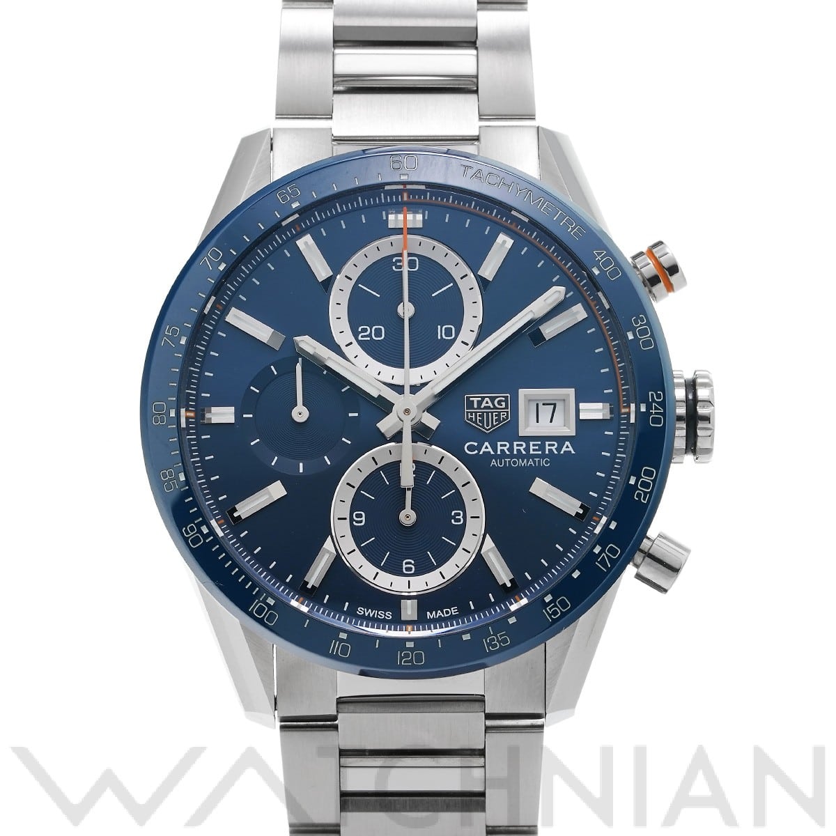 タグ ホイヤー / TAG HEUER カレラ キャリバー16 クロノグラフ CBM2112.BA0651 ブルー メンズ 時計 【中古】【wristwatch】