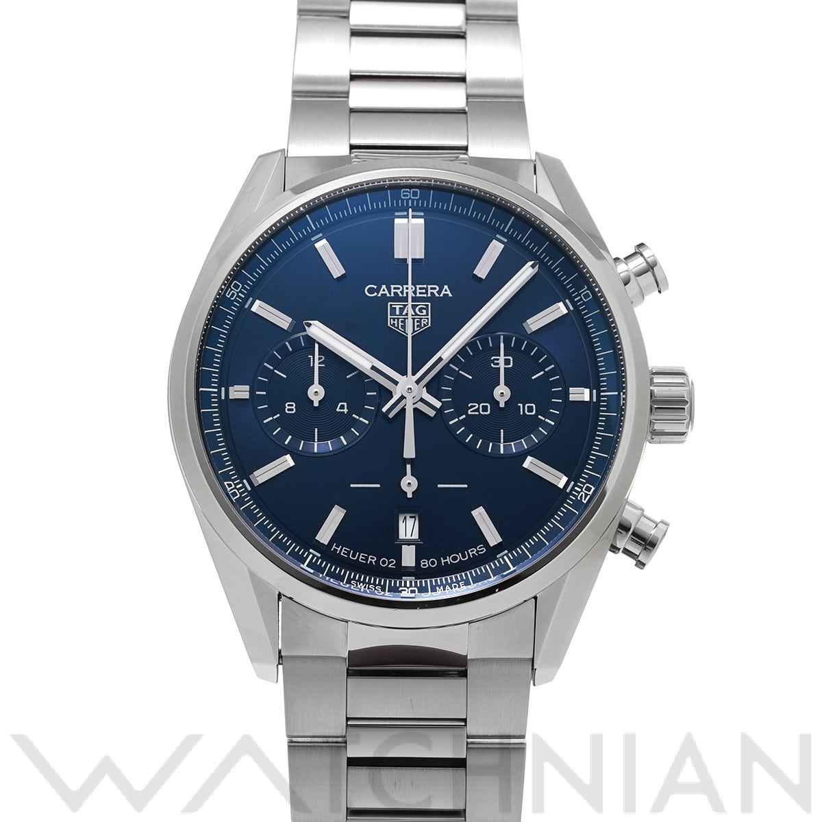 タグ ホイヤー / TAG HEUER カレラ キャリバーホイヤー02 クロノグラフ CBN2011.BA0642 ブルー メンズ 時計 【中古】【wristwatch】