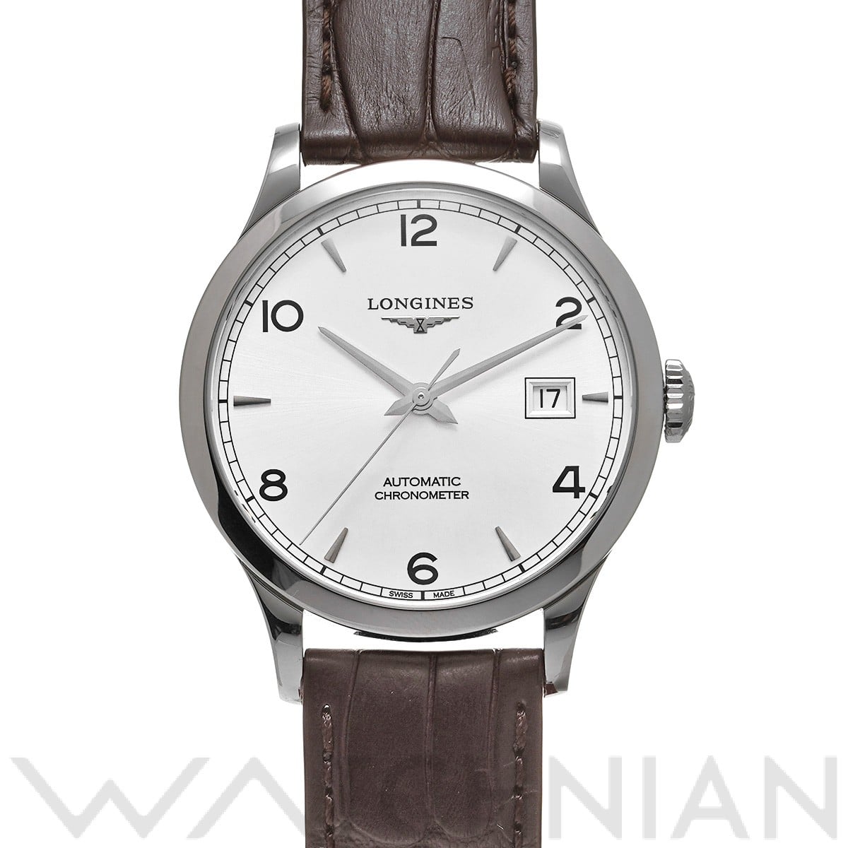ロンジン レコード L2.820.4.76.2 シルバー メンズ 時計 【中古】【wristwatch】
