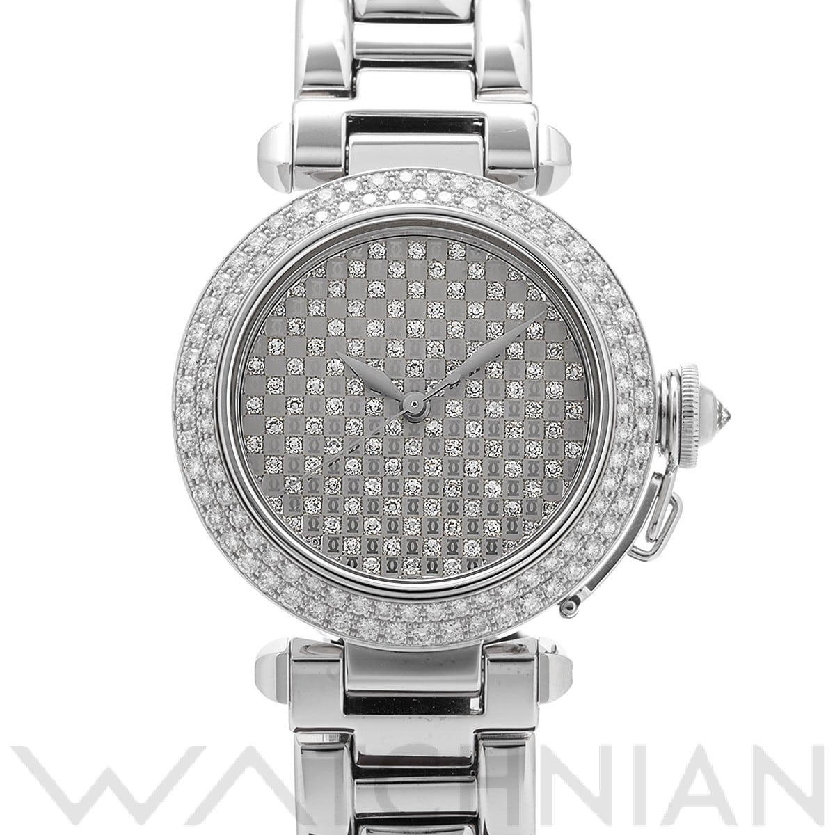 カルティエ パシャ ドゥ カルティエ 35mm WJ1086M9 シルバー/ダイヤモンド メンズ 時計 【中古】【wristwatch】