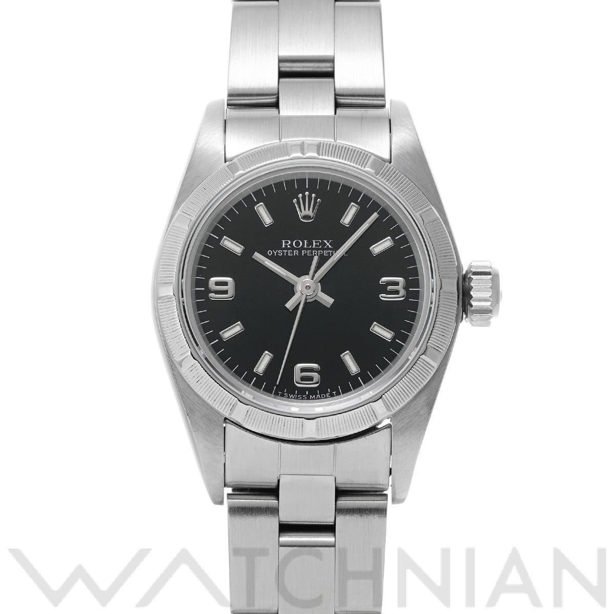 ロレックス オイスターパーペチュアル 67230 ブラック レディース 時計 【中古】【wristwatch】