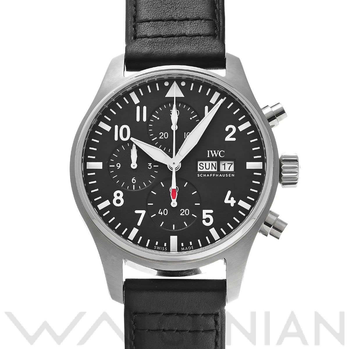 IWC パイロットウォッチ クロノグラフ IW378001 ブラック メンズ 時計 【中古】【wristwatch】