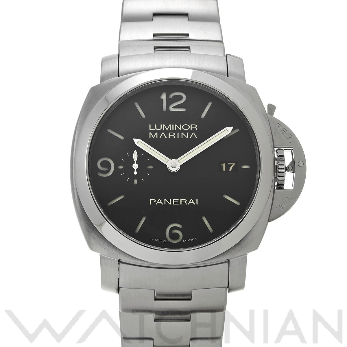 パネライ / PANERAI ルミノールマリーナ 1950 3デイズ オートマティック アッチャイオ PAM00328 ブラック メンズ 時計 【中古】【wristwatch】