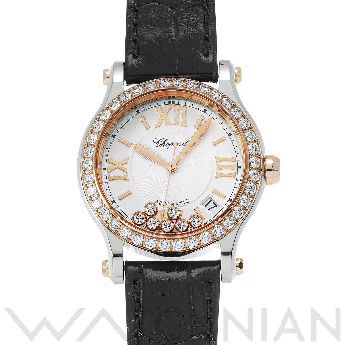 ショパール ハッピースポーツ 278559-3003 シルバー/ダイヤモンド ユニセックス 時計 【中古】【wristwatch】