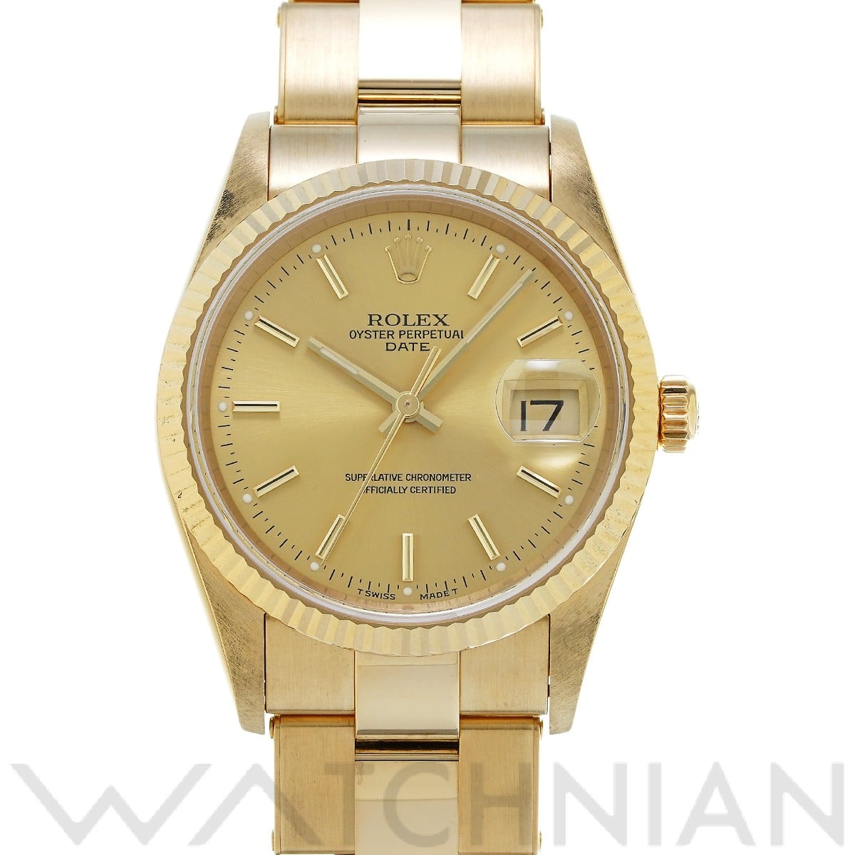 ロレックス / ROLEX オイスターパーペチュアル デイト 15238 シャンパン レディース 時計 【中古】【wristwatch】