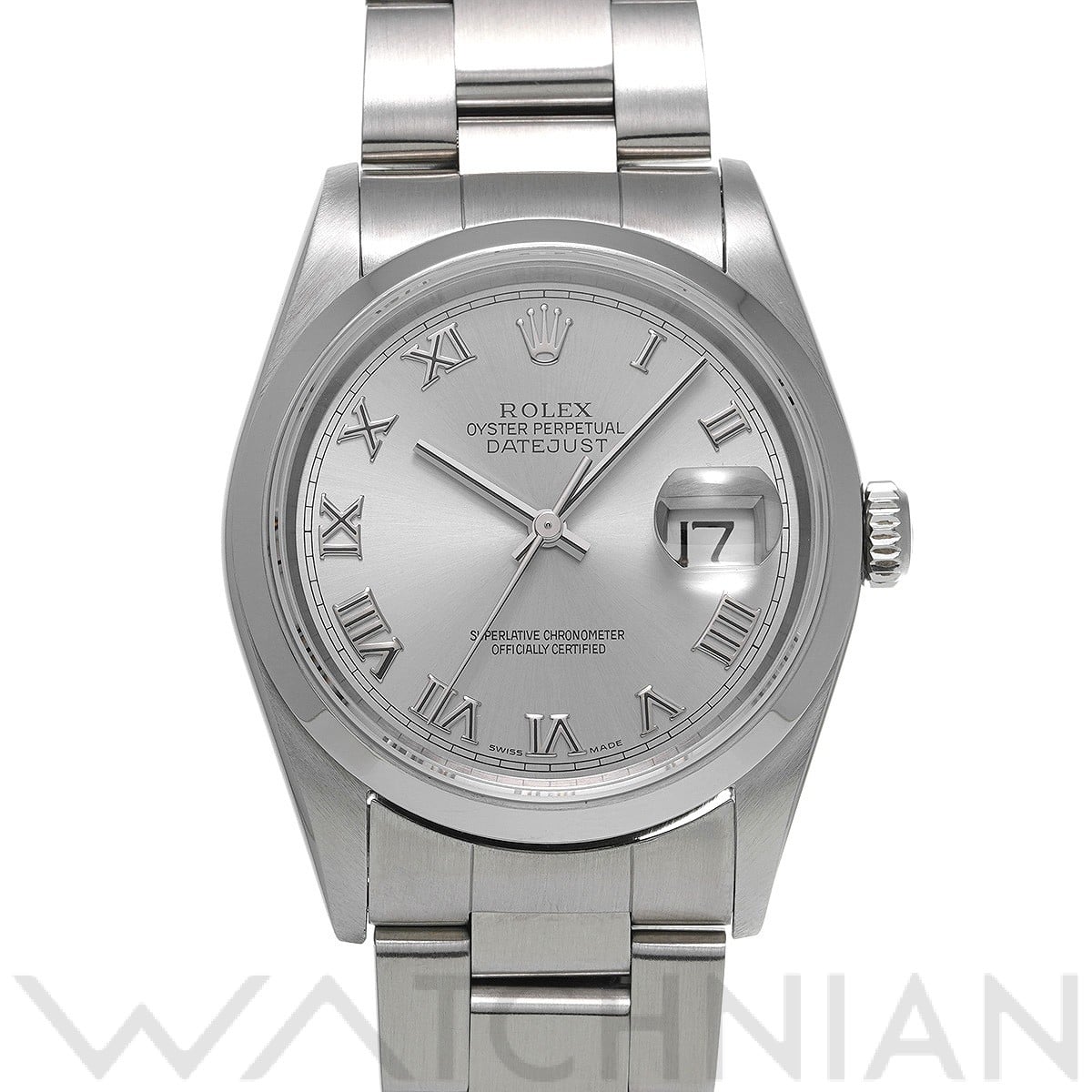 ロレックス デイトジャスト 16200 シルバー メンズ 時計 【中古】【wristwatch】