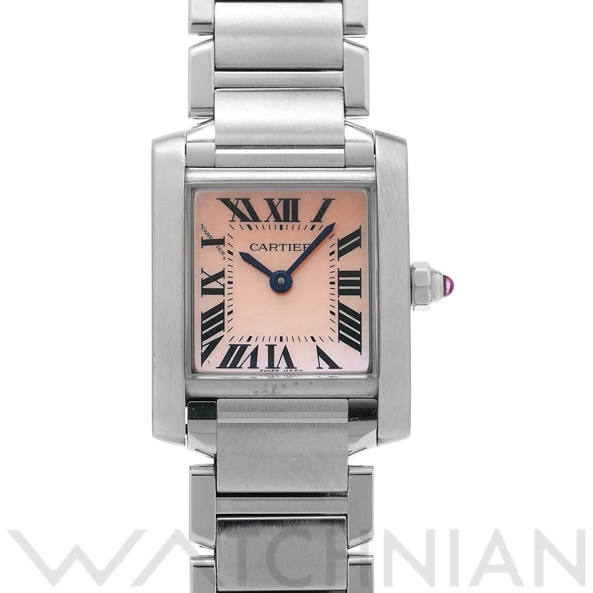 カルティエ / CARTIER タンク フランセーズ SM W51028Q3 ピンクシェル レディース 時計 【中古】【wristwatch】