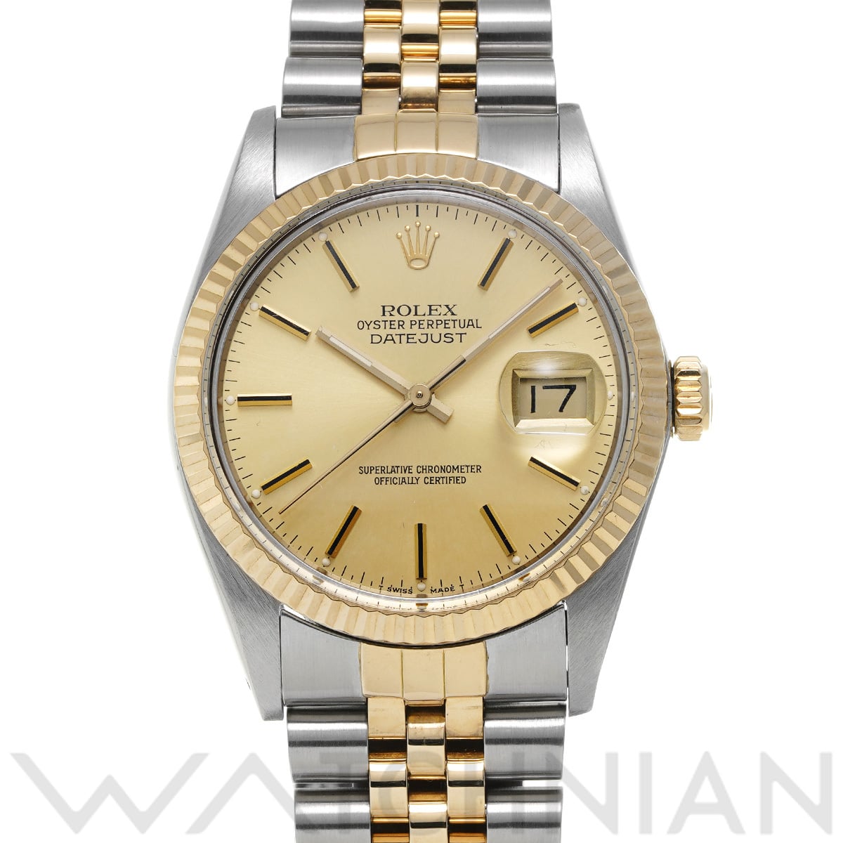 ロレックス デイトジャスト 16013 シャンパンモザイク メンズ 時計 【中古】【wristwatch】