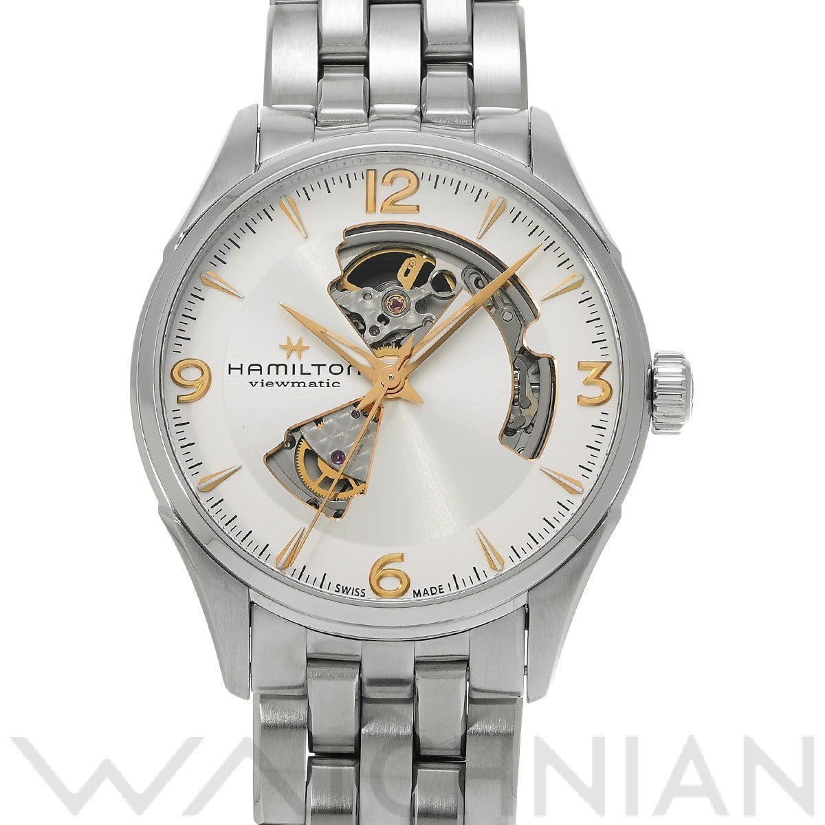 ハミルトン ジャズマスター オープンハート オート H32705151 シルバー メンズ 時計 【中古】【wristwatch】