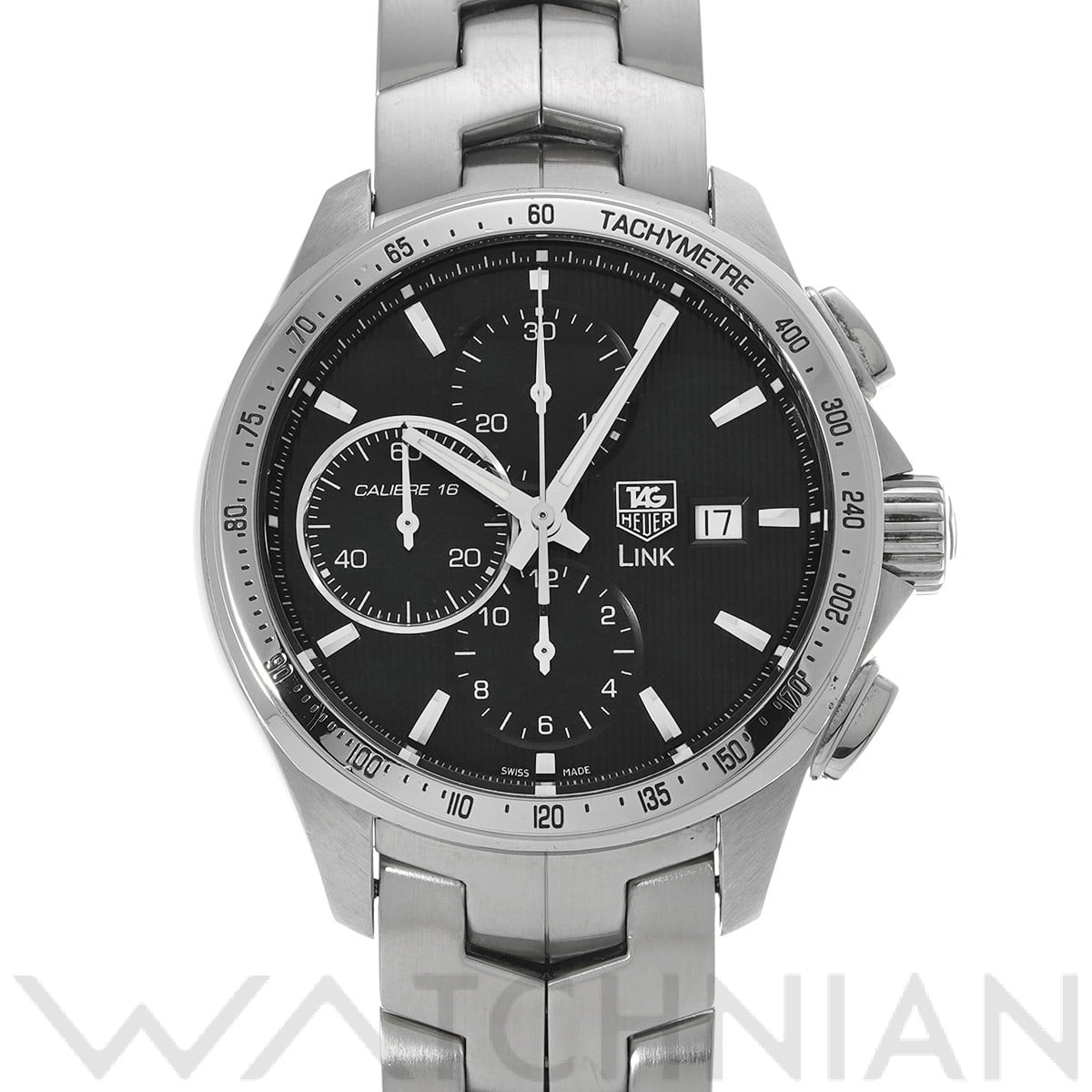 タグ ホイヤー / TAG HEUER リンク キャリバー16 クロノグラフ CAT2010.BA0952 ブラック メンズ 時計 【中古】【wristwatch】