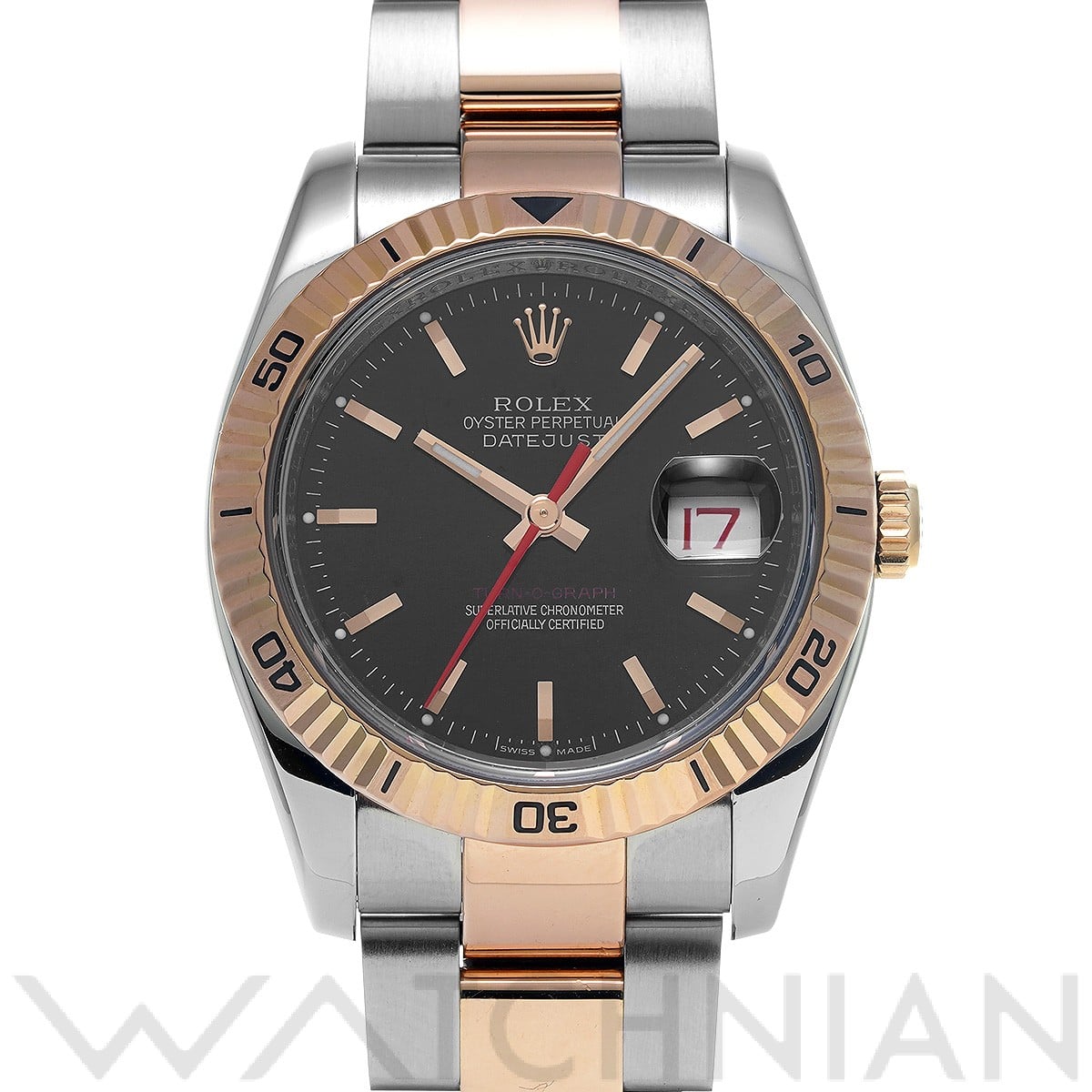 ロレックス デイトジャスト ターノグラフ 116261 ブラック メンズ 時計 【中古】【wristwatch】