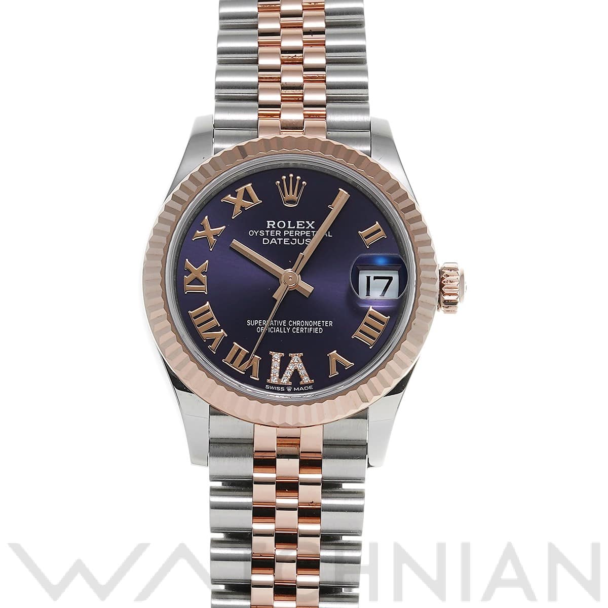 ロレックス デイトジャスト 31 278271 オーベルジーヌ/ダイヤモンド ユニセックス 時計 【中古】【wristwatch】