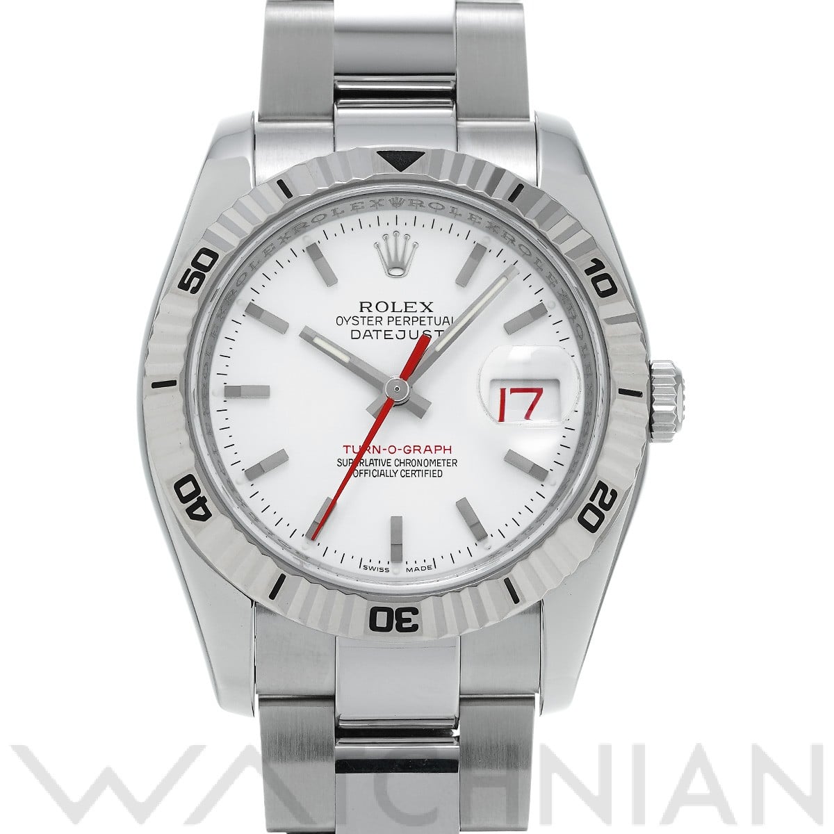 ロレックス デイトジャスト ターノグラフ 116264 ホワイト メンズ 時計 【中古】【wristwatch】